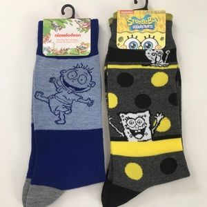 Nickelodeon SpongeBob and Rugrats Socks Size 6-12